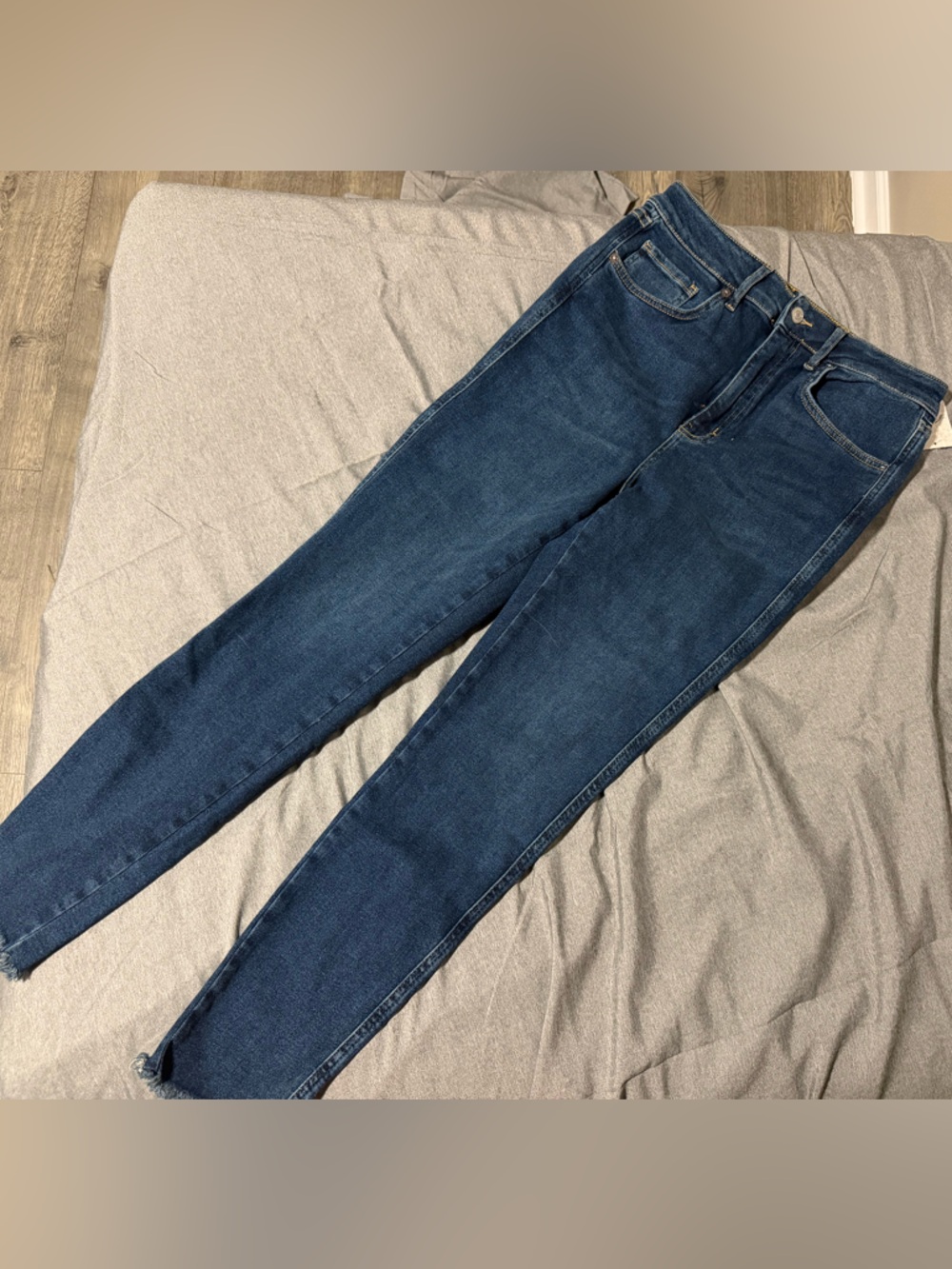 Free People Dark Blue High-Rise Skinny Jeggings